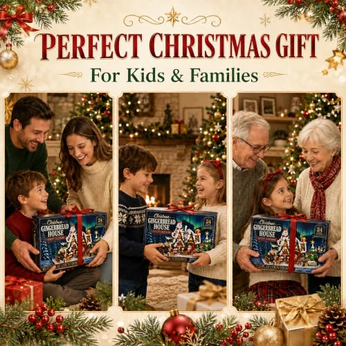 Rubypop Building Block Advent Calendar 2026 Christmas Gingerbread House Kit