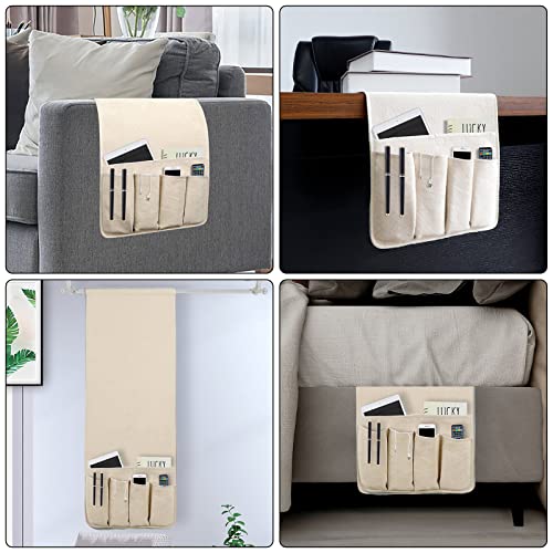 Non-Slip Sofa Armrest Organizer with 5 Pockets for Remote and Tablet