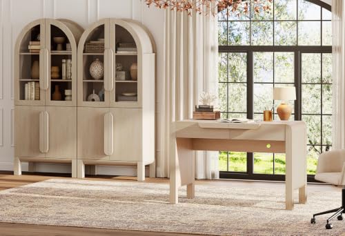 3-Piece Home Office Furniture Set: 47" Desk with Charging Station & 2 Bookcases