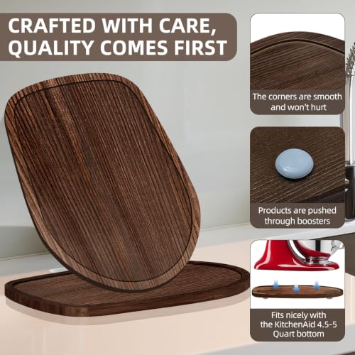 Wood Mixer Slider Tray for 4.5-5 Qt Stand Mixers - Durable Countertop Mat