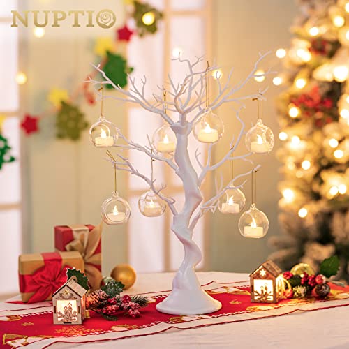 NUPTIO 22.8 Inch Artificial White Christmas Tree Branches - 2 Pack