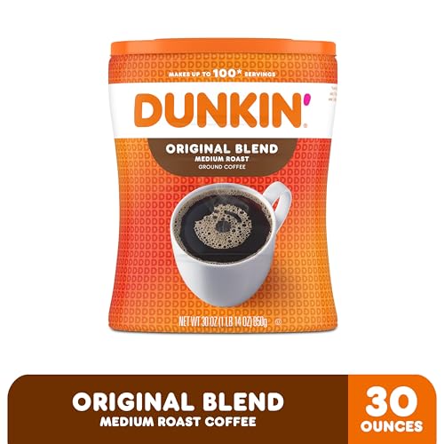 Dunkin' Original Blend Medium Roast Ground Coffee 30 Oz Canister