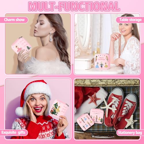 Kathfly 8 Pcs Christmas Nutcracker Ballet Jewelry Boxes - Gift Set for Dancers