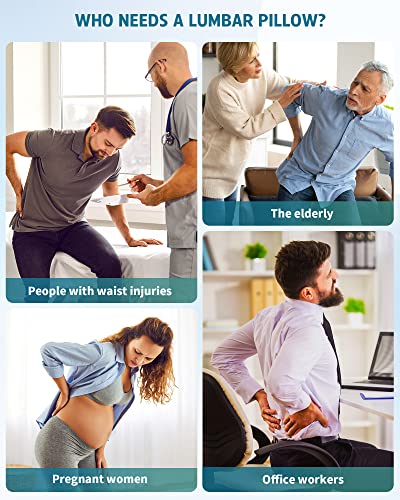 Inflatable Lumbar Pillow for Travel & Office Chair Support