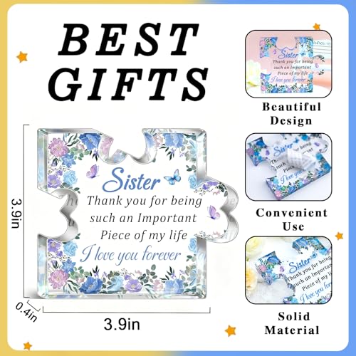 Sister Birthday Gift Acrylic Puzzle Plaque – Heartfelt Keepsake for Sisters
