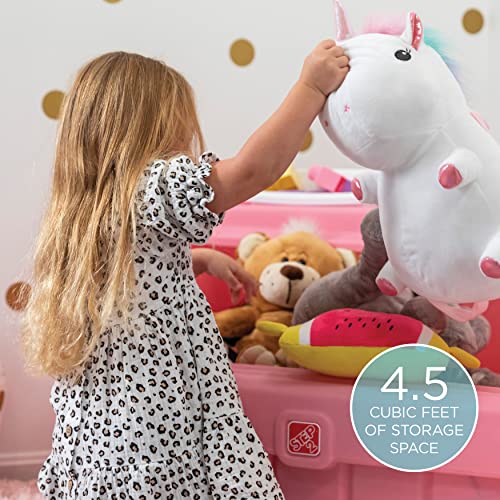 2-in-1 Kids Toy Box and Art Easel Storage Organizer - Pink
