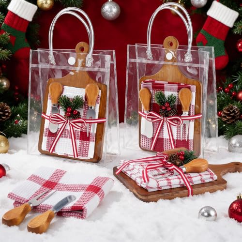 Dark Wooden Christmas Charcuterie Board Set - Bulk 6 Pieces Gift