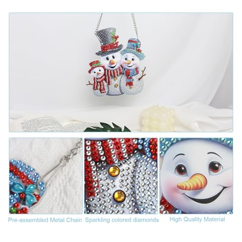AiYuanzsh Christmas Snowman 5D Diamond Painting Ornament Kids & Adults DIY Craft