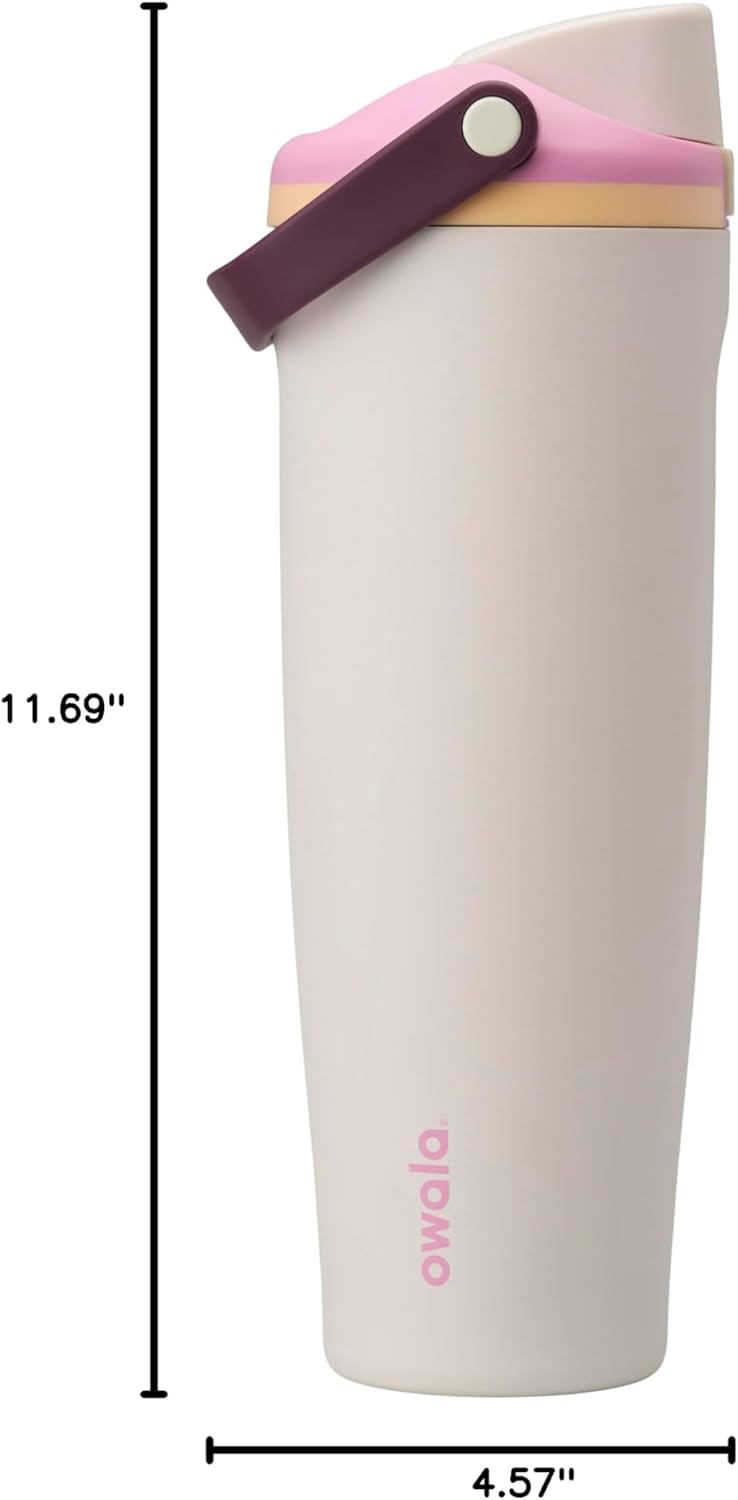 Owala FreeSip Sway Insulated Stainless Steel Water Bottle - 40oz, Two-Way Spout & Built-In Straw, BPA Free | Perfect for Travel, School & Sports