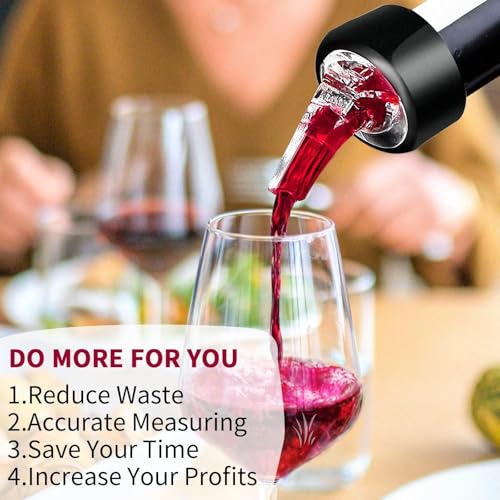SuproBarware 12 Pack Automatic Spirit Pourer with 1oz/30ml Measurement for Liquor & Cocktail Bottles
