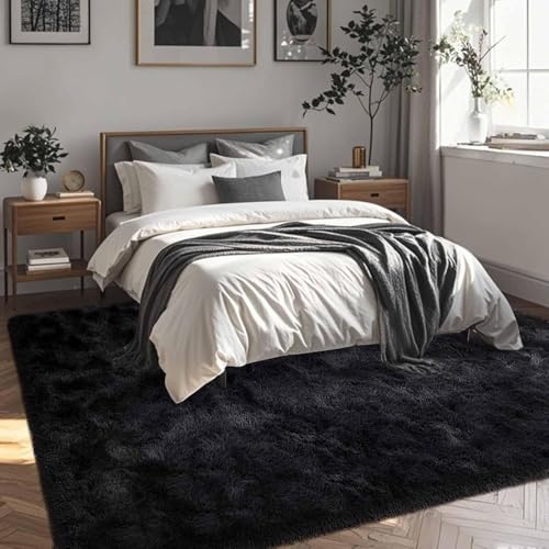 4x6 Fluffy Area Rug - Ultra-Soft Non-Slip Shaggy Carpet for Living Room