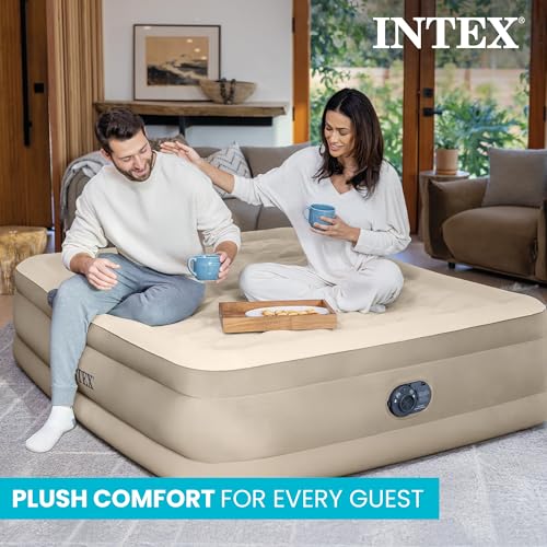 Queen Size 18" Air Mattress with Built-in Pump - Dura-Beam Deluxe