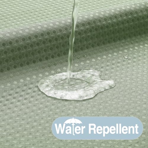 Sage Green Waffle Shower Curtain Set with Snap-in Liner, 72x75