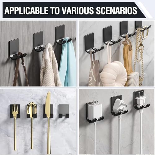 Heavy Duty Self-Adhesive Razor Holder Hooks - 2 Pack