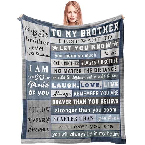Brother Gift Blanket from Sister - 80x60 Inches, Soft Flannel Throw - Variation of THIS listing