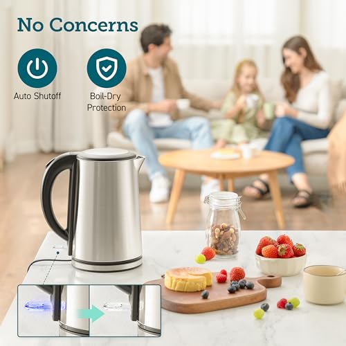 Cosori Stainless Steel Electric Kettle 1.5L, Double-Wall, Plastic-Free Interior