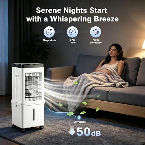 Portable Evaporative Swamp Cooler 4.2Gal Tank with Remote