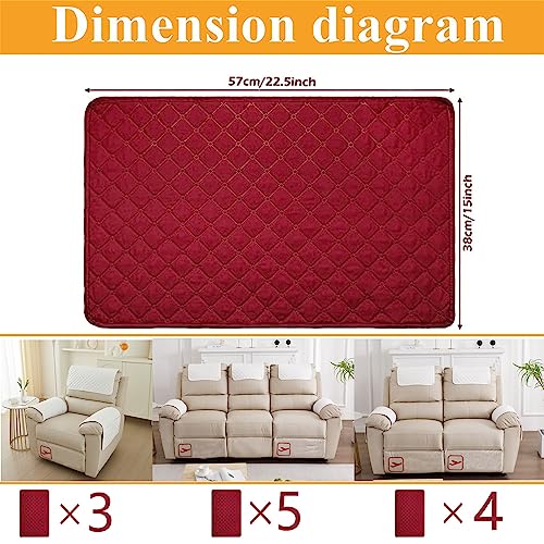 Recliner Armrest and Headrest Covers Set | Non-Slip Furniture Protectors