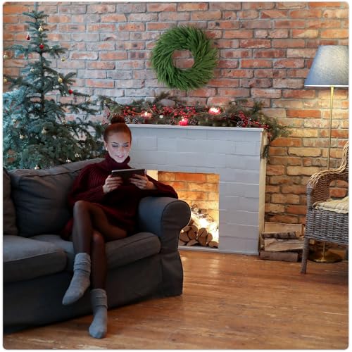 Oleitodh 24 inch Norfolk Pine Wreath - Real Touch Greenery for Front Door, Indoor/Outdoor
