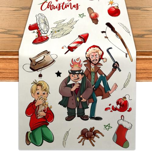 Christmas Table Runner 13x72 Inch - Flaircave Winter Holiday Home Decor