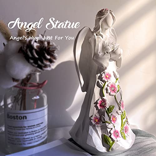 Guardian Angel Figurine with LED Star Light, 8.6-Inch Battery Operated