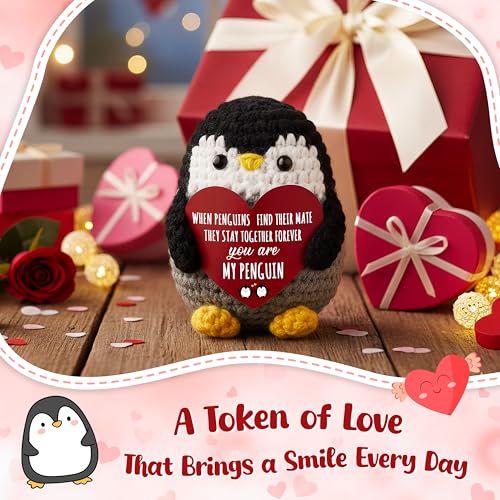Handmade Crochet Penguin Couple Gift for Anniversary and Birthday