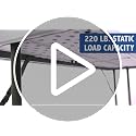 6-Foot Rectangular Folding Training Table, Durable Granite White Plastic