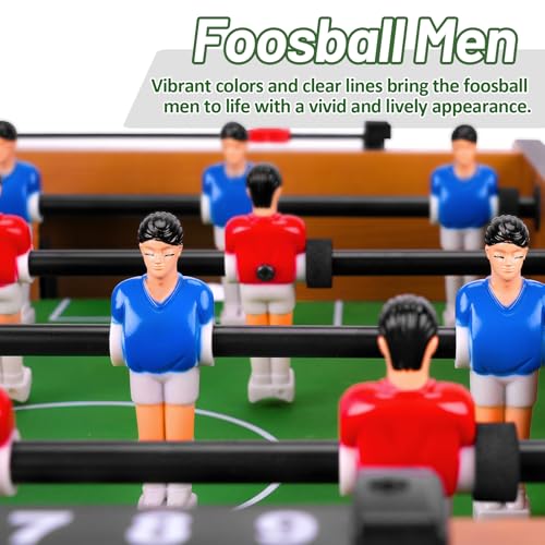 20-Inch Mini Foosball Tabletop Game with Stainless Steel Rods