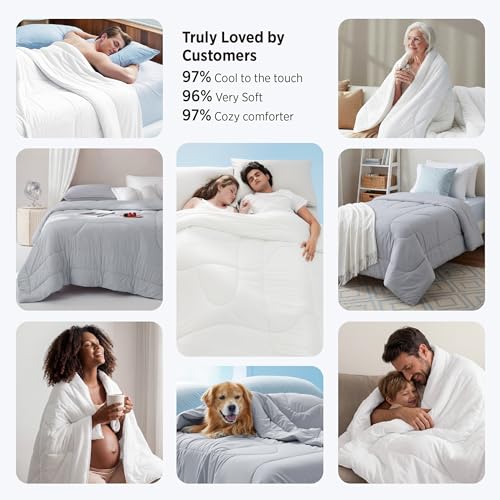 Bedsure King Cooling Comforter - Breathable Summer Blanket for Hot Sleepers