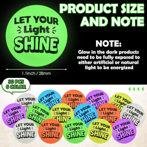 60-Piece Christian Glow in the Dark Party Favor Set: Silicone Wristbands & Balls