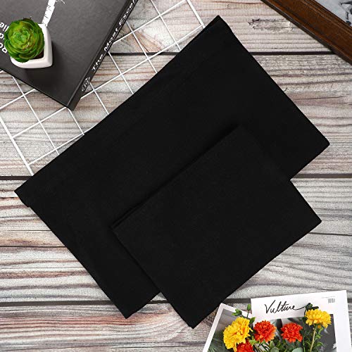 2-Set Director Chair Replacement Canvas Seat and Back Cover, Black
