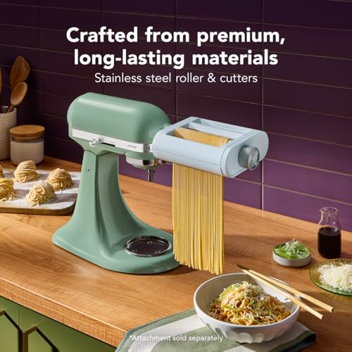 3-in-1 Pasta Roller and Cutter Attachment for Stand Mixers