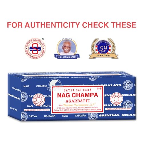 Hand-Rolled Nag Champa Incense Sticks - 250g Box for Meditation & Yoga