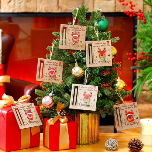 Dansydaisy 12 Pcs Christmas Elk Money Holder Ornaments Chic Style – Rustic Wallet Gifts