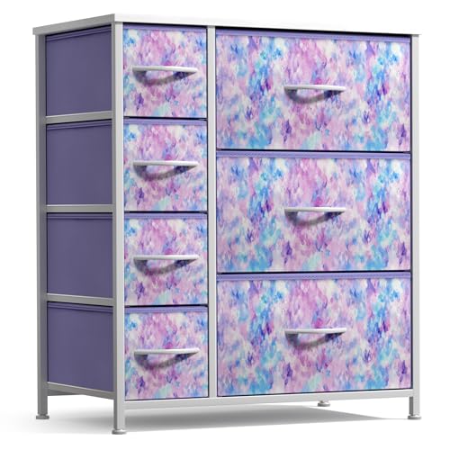 7-Drawer Dresser with Wood Top, Fabric Storage Chest for Kids Bedroom