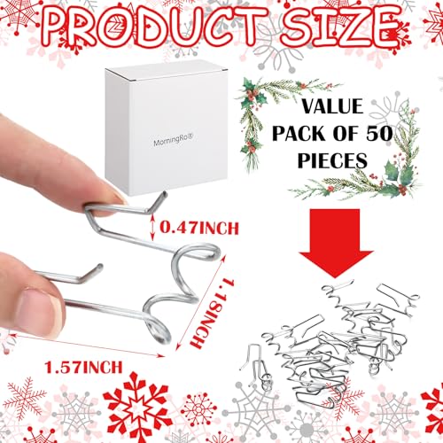 50 Pcs Metal Gutter Hooks for Outdoor String Lights, Corkscrew Design