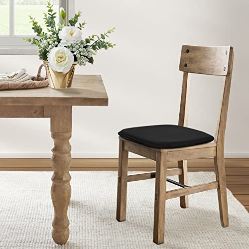 U-Shaped Dining Chair Cushions, Non-Slip Kitchen Seat Pads - Set of 4, Black