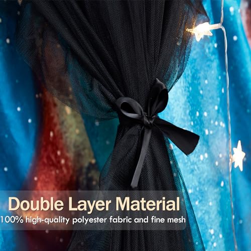 Aurora Printed Bed Canopy - Round Dome Princess Mosquito Net Curtain
