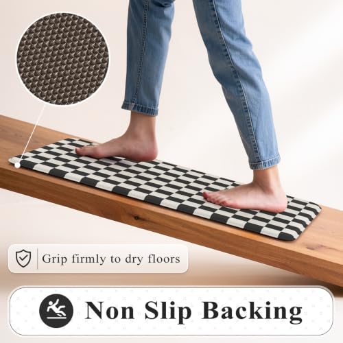 2-Piece Anti-Fatigue Kitchen Mat Set, Cushioned Non-Slip Floor Rugs