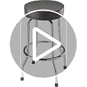 Swivel Bar Stool, 29-Inch Padded Garage Shop Seat with Chrome Legs