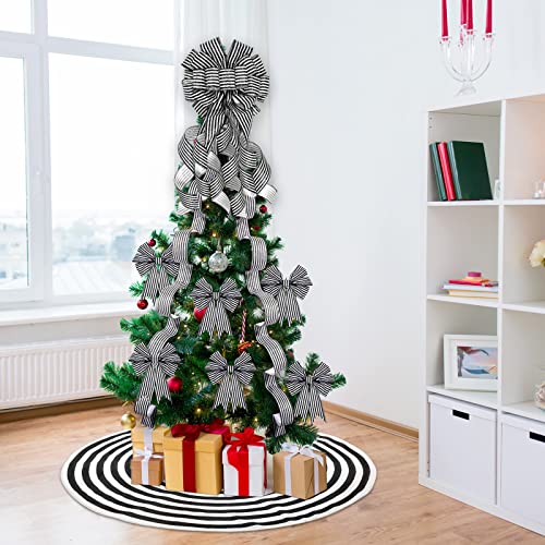 Zomiboo Classic Christmas Tree Decoration Set 40 Inch Black & White Holiday Decor