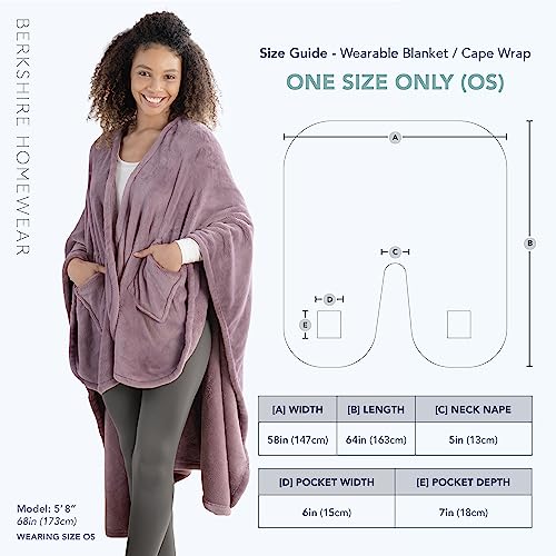 Plush Wearable Blanket Cape Wrap with Pockets - Oversized Cozy Loungewear