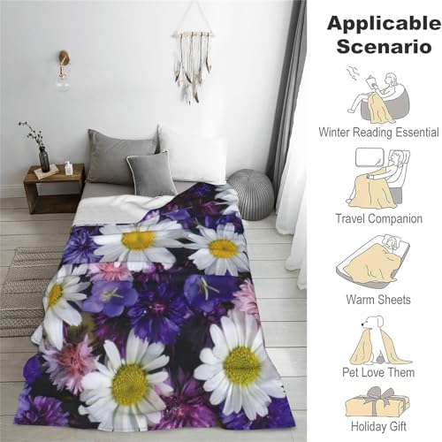 UNDAHIS Highland Cow Blanket 60x50 Inch Cozy Flannel Throw for Adults Kids Women