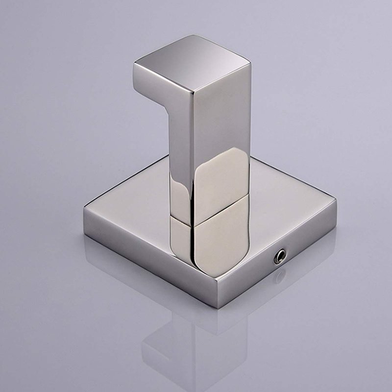 ThinkTop 5pcs Luxury 304 Stainless Steel Bathroom Single Towel Hook Robe Chrome Wall Mount Coat Hat Door Hook Hanger Mirror Polished Bathroom Accessories