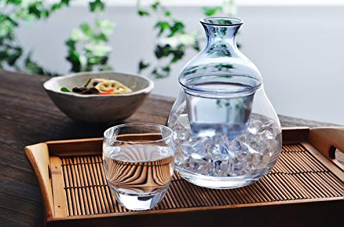 Toyo Sasaki Glass Cold Sake Cup Set of 6 3.4 fl oz (100 ml) Made in Japan, Dishwasher Safe, 2.4 inch Size