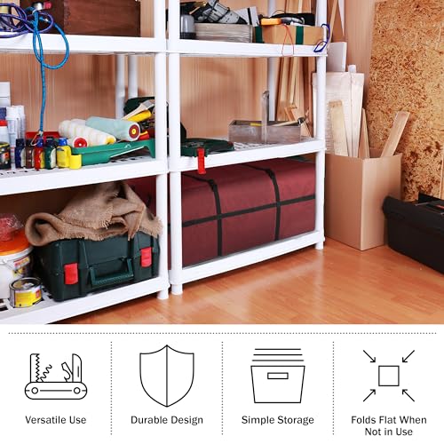 Elf Stor Heavy Duty Canvas Christmas Tree Storage Bag with Straps Fits Up To 6 Ft