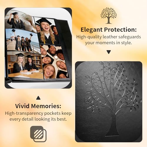 600 Pocket Photo Album for 4x6 Prints, Large Capacity Faux Leather Photo Book