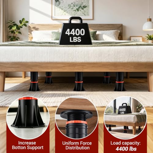 Adjustable Bed Support Legs, 8.4-13.5 Inch Heavy Duty Center Slats Support
