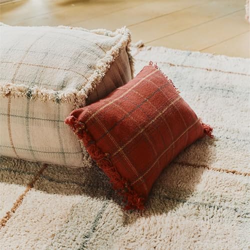Lorena Canals Handloom Cotton Pouf Blue Sage 1'4" x 1'4" x 8" Indoor Decor