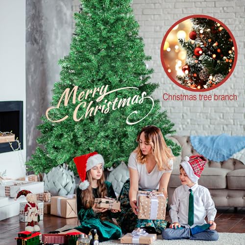 7ft Artificial Christmas Tree with 1000 PVC Tips & Foldable Metal Stand